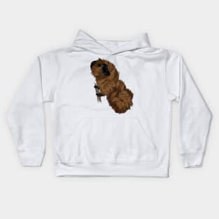 Nice Artwork showing a californian-colored Abyssinian Guinea Pig III Kids Hoodie